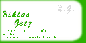 miklos getz business card